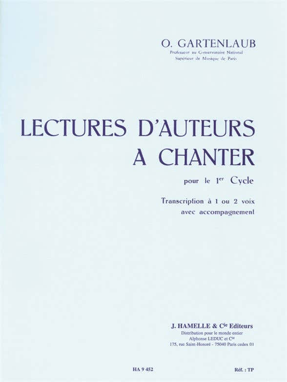 Letture d'autori da cantare per il 1er ciclo