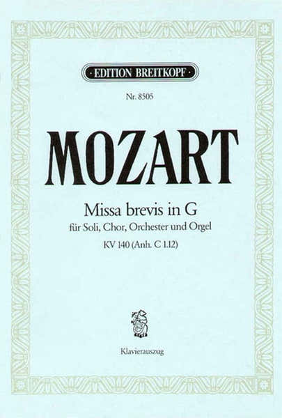 MOZART WOLFGANG AMADEUS - MISSA BREVIS IN G KV140(C1.12) - PIANO