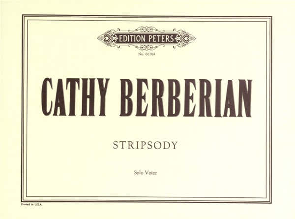 Edition Peters Berberian Cathy - Stripsody