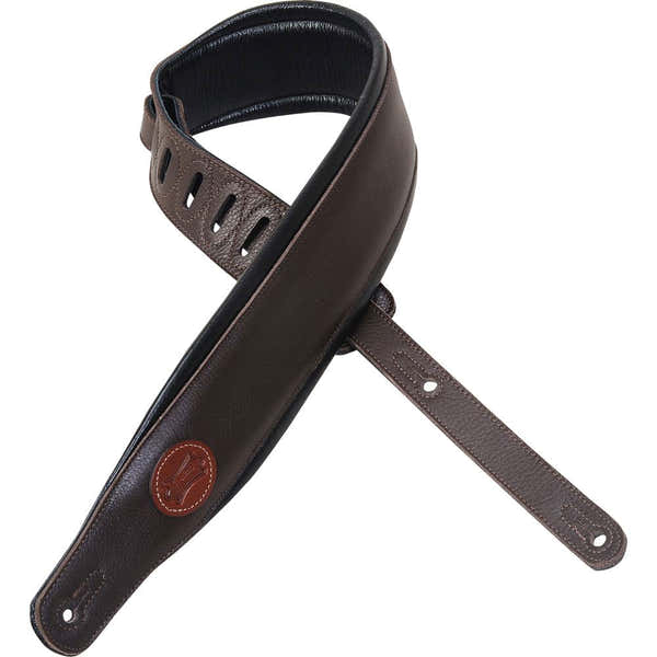6 CM LEVY'S LOGO FULL GRAIN LEATHER - DARK BROWN