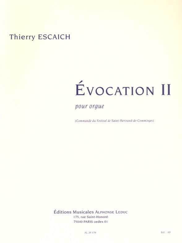 ESCAICH THIERRY - EVOCATION II - ORGUE