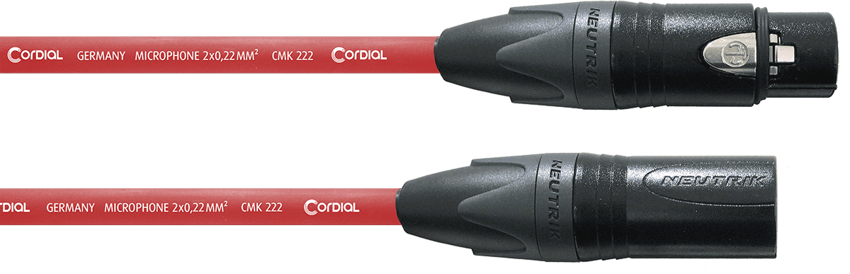 Cavo microfonico XLR 5 M Rosso