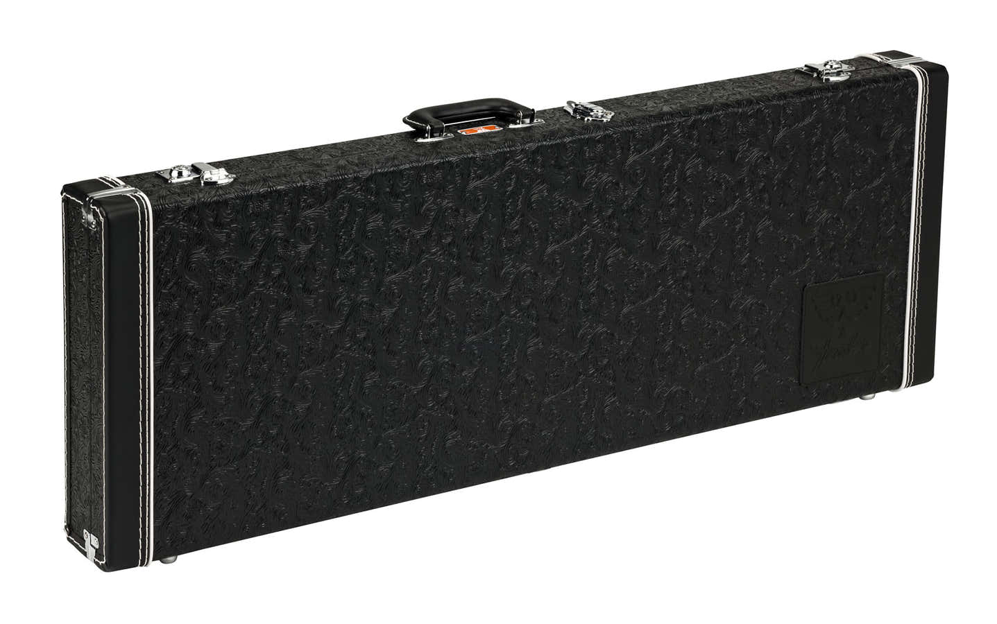 Custodia Waylon Jennings Strat-Tele in Pelle Nera Lavorata
