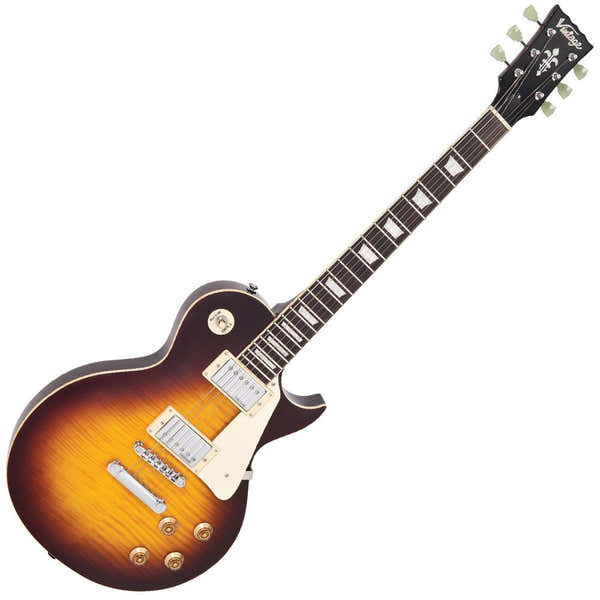 Vintage Guitars V100 Flame Ice Tea