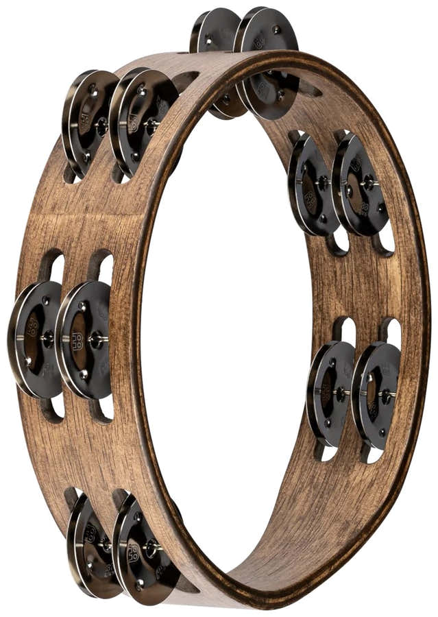 Tamburello Legno 8 Marrone Piattelli Ottone