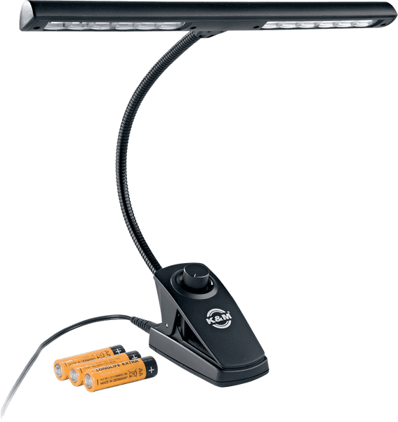 K&M 12295 MUSIC STAND LIGHT - BLACK