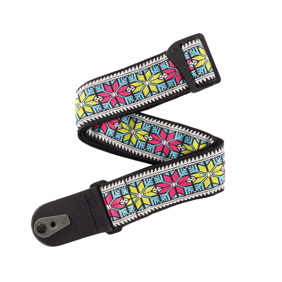 Pad Lock Tracolla intrecciata per chitarra Parallel Flowers
