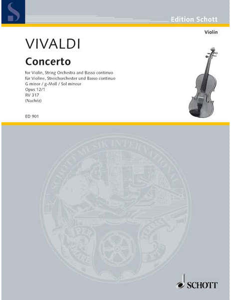 Vivaldi - Concerto G Minor Op. 12/1 Rv 317 / Pv 343 - Violon String Orchestre Et Orgue