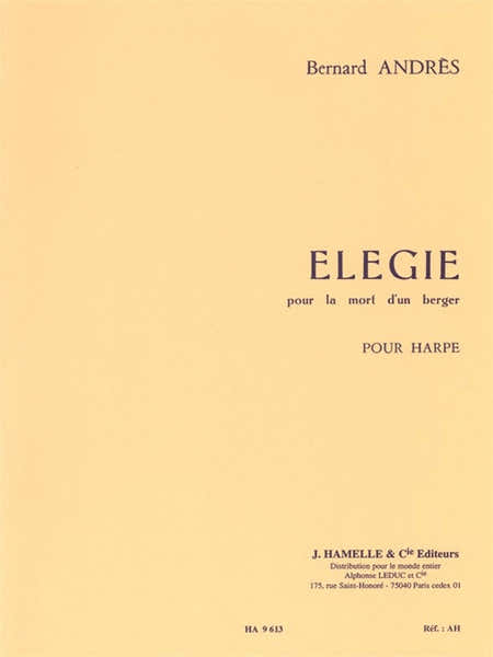 Elégie Pour La Mort d'Un Berger