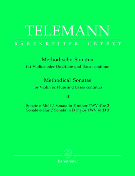 Telemann G.P. - 12 Methodische Sonaten Vol.2 - Violon Ou Flute Basse Continue