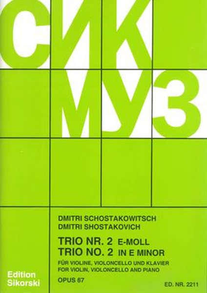 Chostakovitch - Trio N 2 Op. 67 - Violon, Violoncelle, Piano