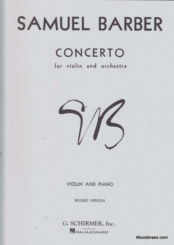 Schir Barber S. - Concerto per violino e orchestra - Violino Pianoforte