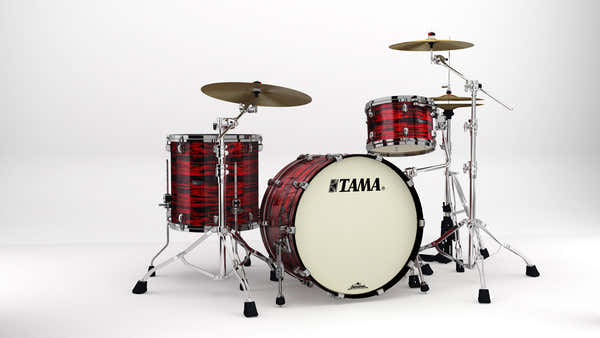 Tama STARCLASSIC MAPLE ROCK 22 DRUM KIT BLACK NICKEL SHELL HARDWARE RED OYSTER