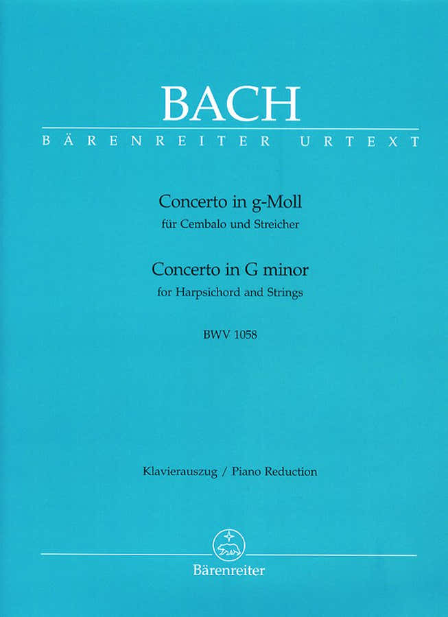 Bach J.S. - Concerto N°7 En Sol Mineur Pour Clavecin et Cordes BWV 1058 - Clavicembalo