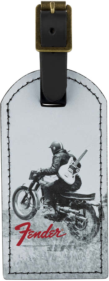 Fender Etichetta portabagagli Pubblicità Vintage Motociclista