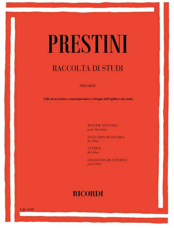 Raccolta di studi per oboe utili per un primo e