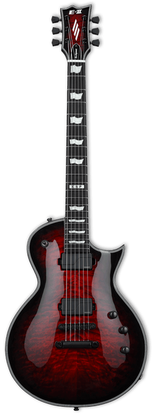 E-II Eclipse Quilted Maple Fluence Trasparente Nero Ciliegia Sunburst