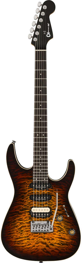 Pro-Mod Plus Dinky DK24 HSS 2PT EB QM Ebo Occhio di Tigre Ambrato