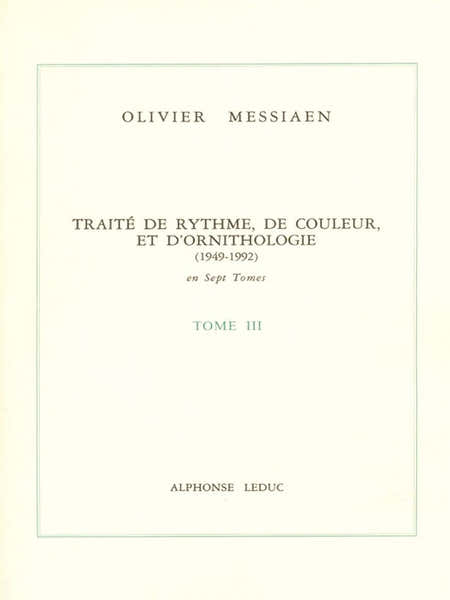Traité de Rythme de Couleur et d'Ornithologie