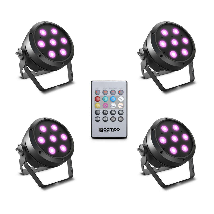 ROOT PAR 4 SET 1 - SET COMPOSTO DA 4 X CLROOTPAR4 CON TELECOMANDO A INFRAROSSI