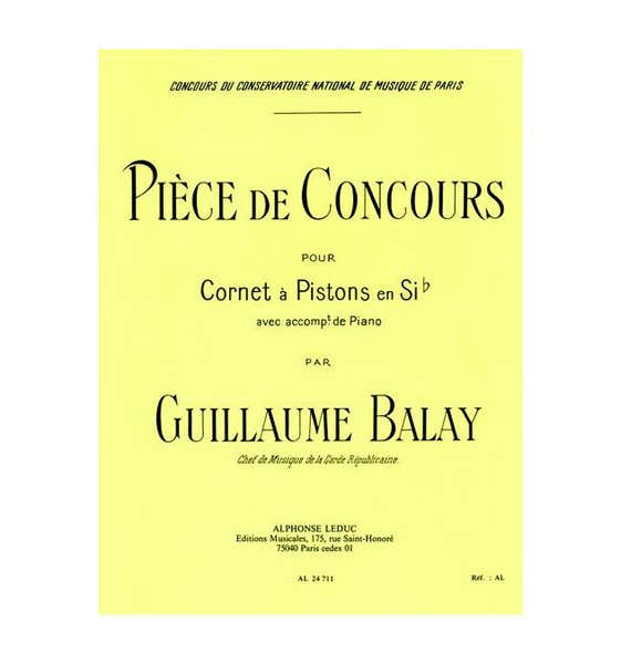 Balay Guillaume - Piece De Concours - Cornet & Piano