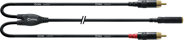 Cavo Y Sdoppiatore Minijack Femmina Stereo/2 RCA 30 CM