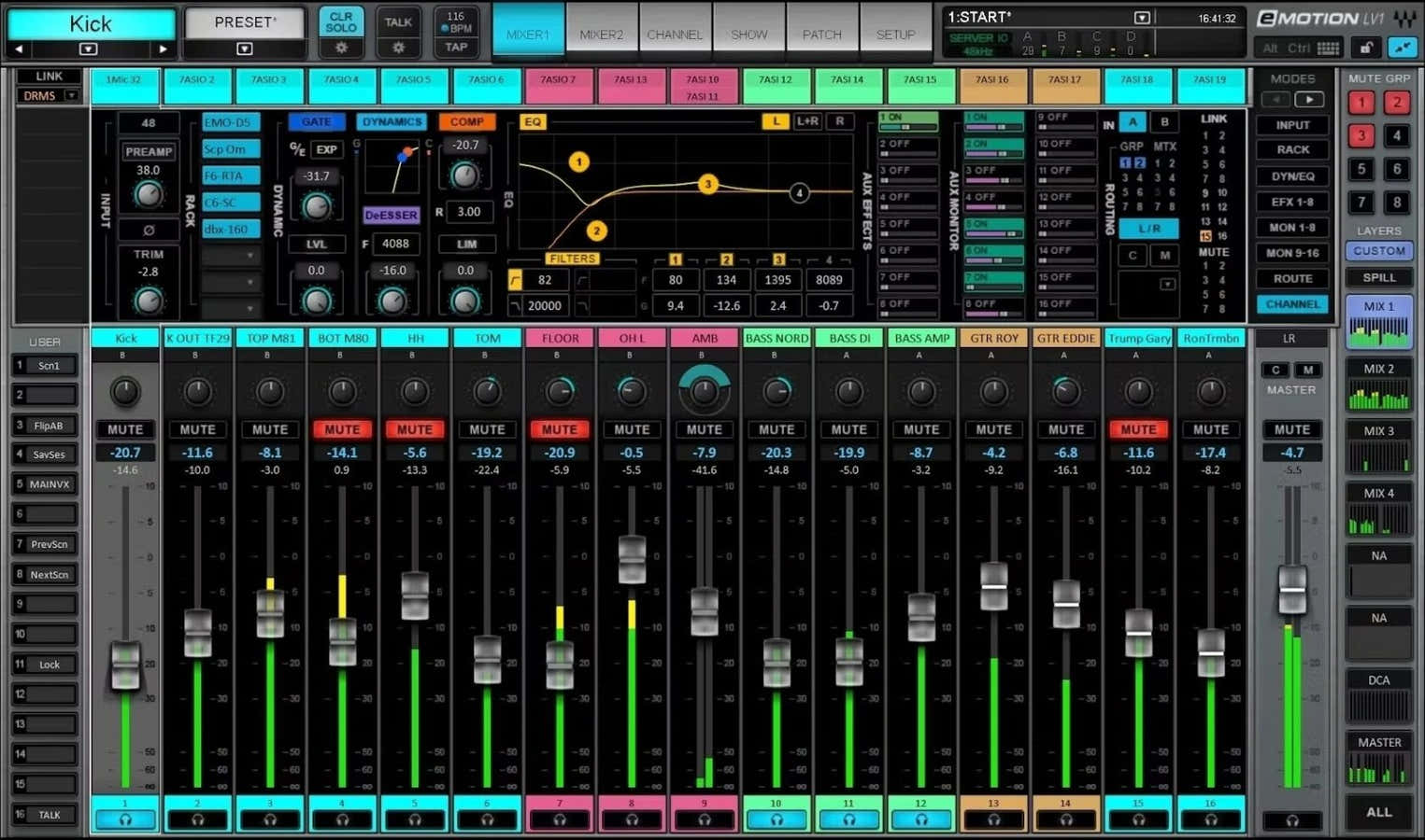Emotion LV1 Mixer live 64 ST CH