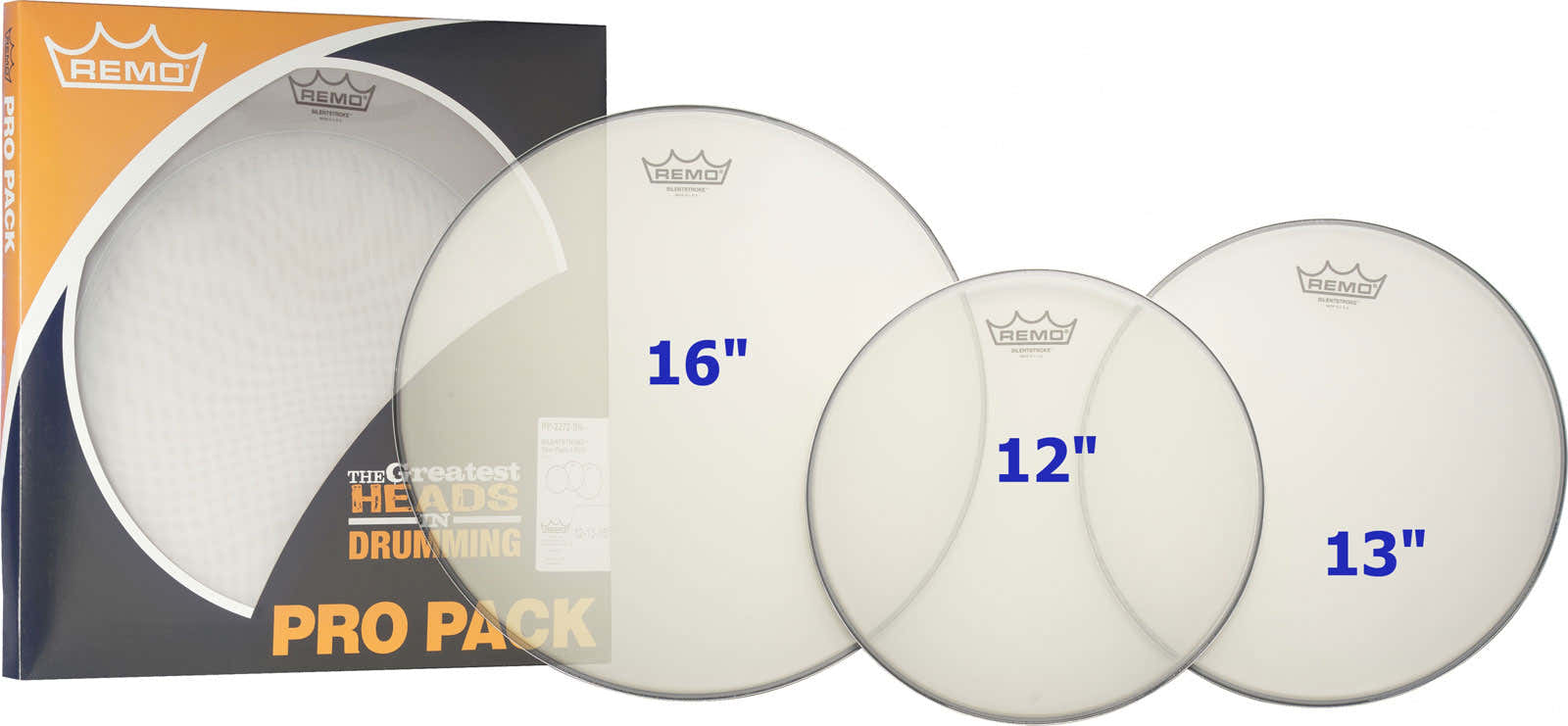 PP-2272-SN - PROPACK DRUM SET MESH HEAD SILENTSTROKE 12/13/16