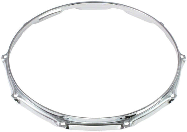 Sparedrum HB25-14-10S - Cerchio 14" 10 Tiranti Lato Risonante Ottone Cromato Super Tripla Flangia 2.5mm