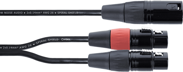 Cavo Y XLR Maschio / 2 XLR Femmine 30 CM