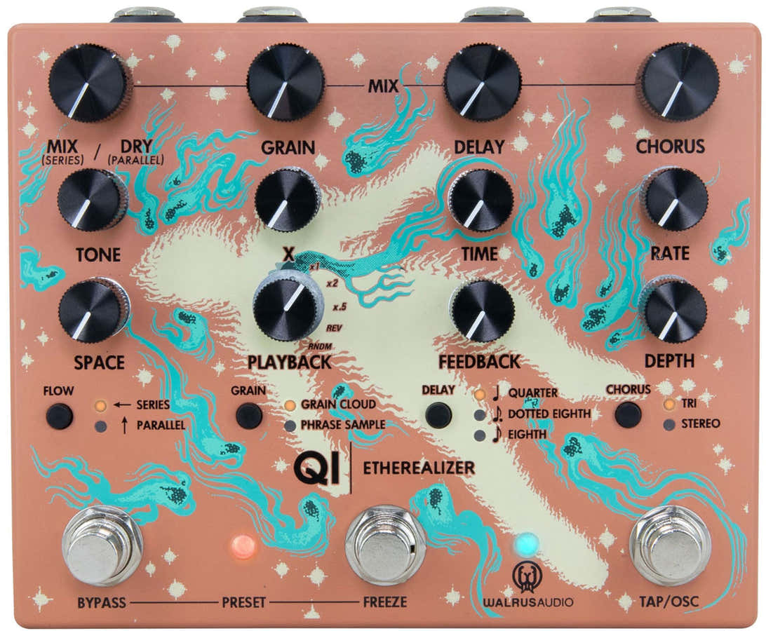 Qi Etherealizer Terracotta - Effetto granulare di riverbero, delay e chorus