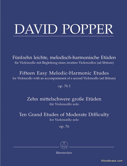 Popper D. - 15 facili studi melodico-armonici Op.76 - Violoncello