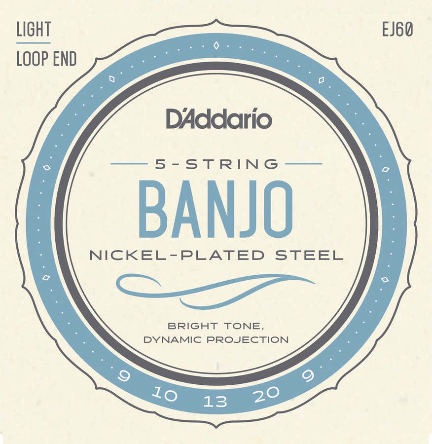 EJ60 Corde per banjo a 5 corde Nickel leggere 9-20
