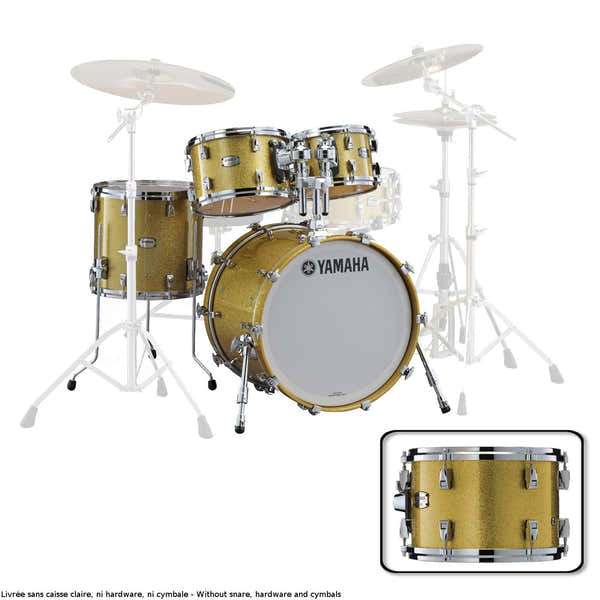 Yamaha ABSOLUTE HYBRID MAPLE FUSION 20"X16" + 10" 12" 14" GOLD CHAMPAGNE SPARK