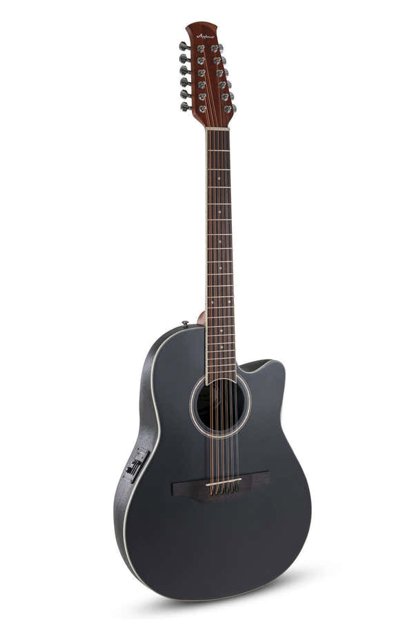 Chitarre Elettroacustiche Ab2412Ii Mid Cutaway 12-String Black Satin