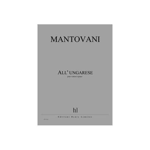 Mantovani - All'ungarese - Violon et Piano