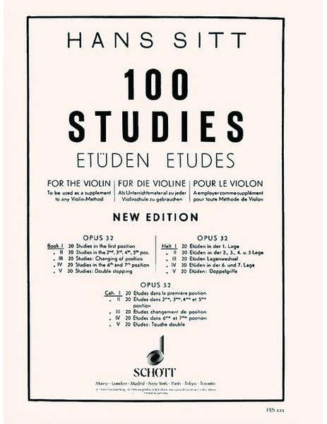 Eulenburg Sitt - 100 Etudes Op. 32 - Violon