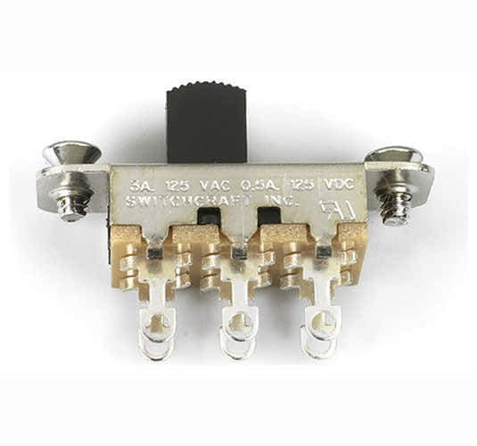 Interruttore a slitta ON-ON SWITCHCRAFT JAZZMAST- JAG manopola nera