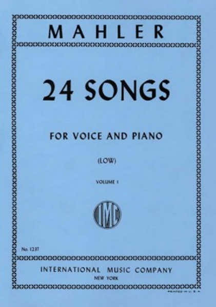 IMC Mahler Gustav - 24 Songs Vol.1 - Low Voice