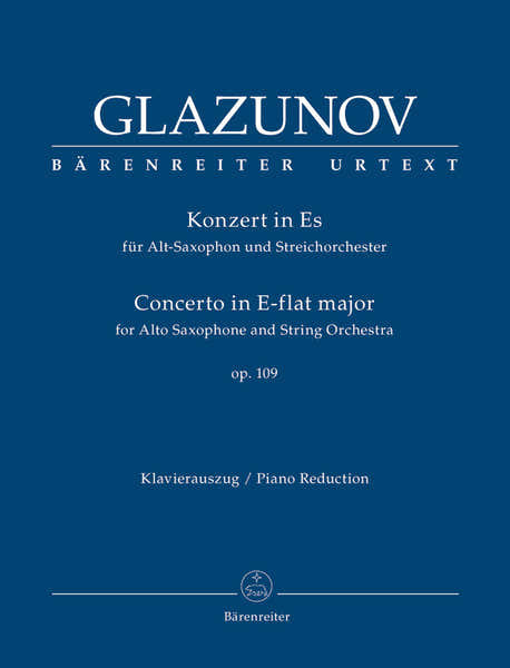 Glazunov A. - Concerto For Alto Saxophone Op.109 - Saxophone & Piano