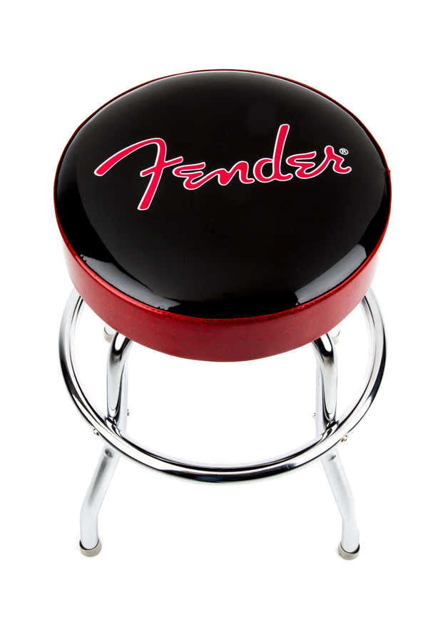 Sgabello da bar con logo Red Sparkle nero Red SPARKLE-cromo 24"