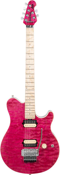 Music Man Axis 30 Anni top in quilt traslucido rosa