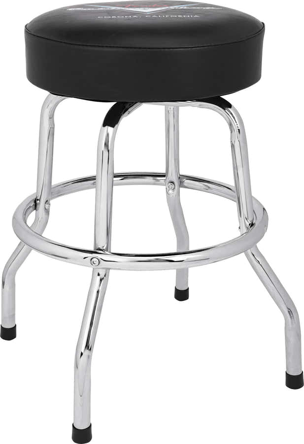 Sgabello da bar con logo Chevron Nero-Cromo 24"