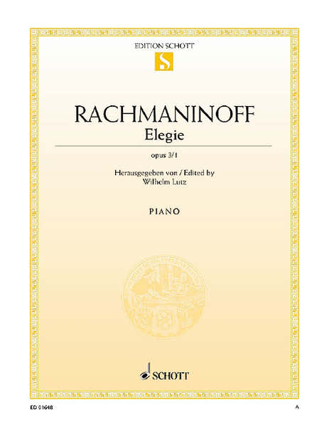 Rachmaninoff - Elégie Op. 3/1 - Piano