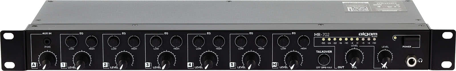 MR 702 - rack mountable 7-channel mixer