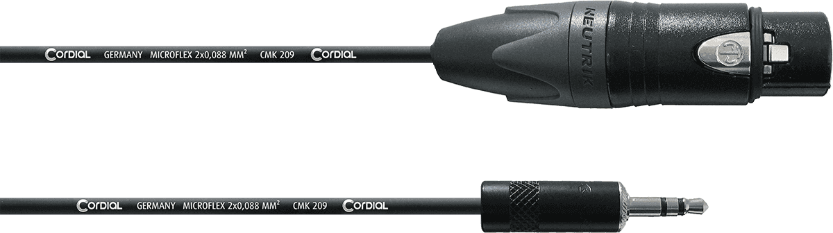 Cavo Audio Sbilanciato XLR Femmina/Minijack Stereo 1,5 M