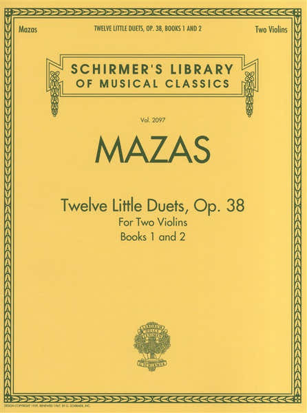 MAZAS JACQUES F - TWELVE LITTLE DUETS OP.38 BOOKS 1 AND 2 VIOLIN DUETS - VIOLIN