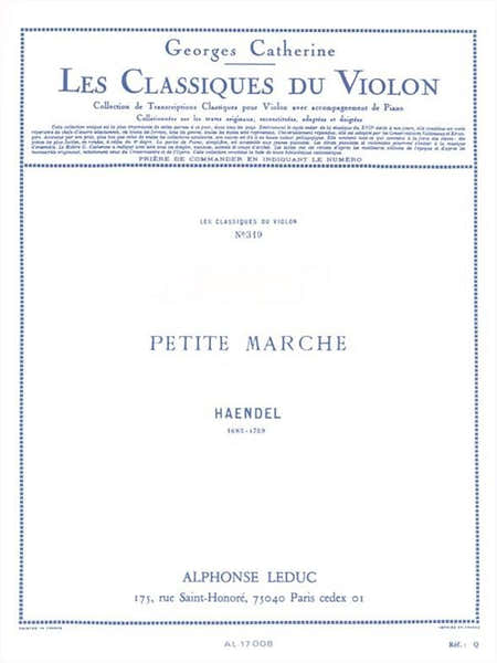 Handel G.F. - Petite Marche - Violon & Piano