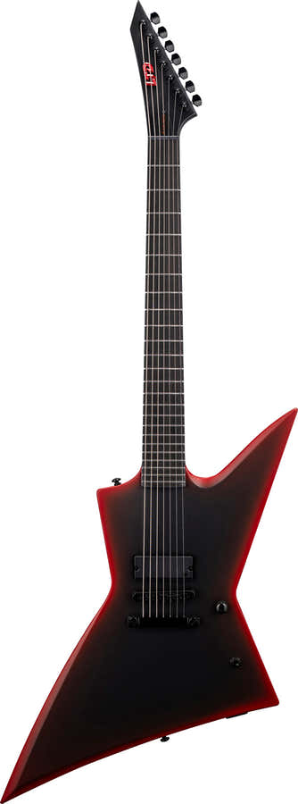 EXL-7 Baritono Black Metal Red Burst Satin