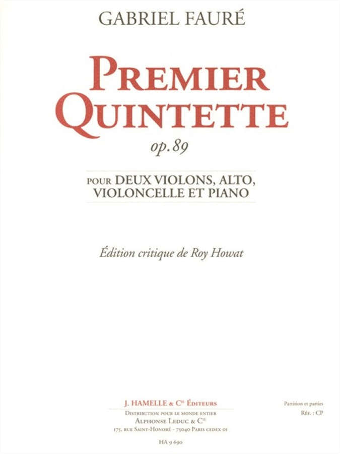 Faure Gabriel - Quintette N°1 Op.89 - Direttore & Parti